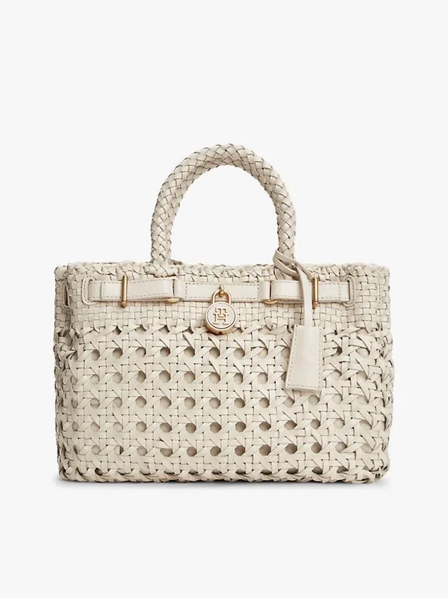 Bolso mini tote de cuero trenzado Bolso mini tote de cuero trenzado