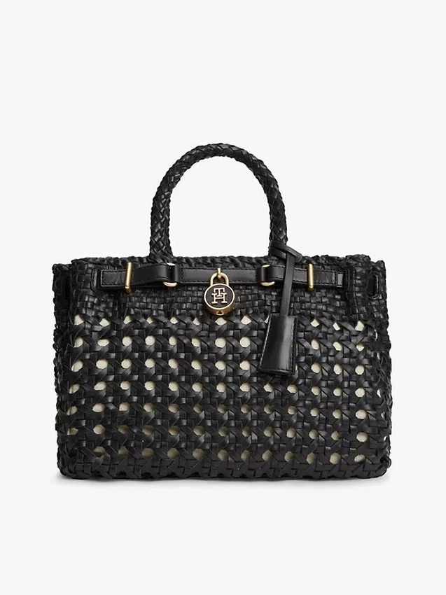 Bolso mini tote de cuero trenzado Bolso mini tote de cuero trenzado