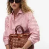 Bolso mini tote de cuero trenzado Bolso mini tote de cuero trenzado