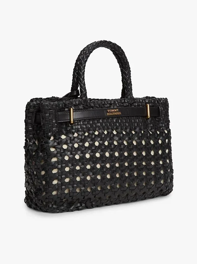 Bolso mini tote de cuero trenzado Bolso mini tote de cuero trenzado