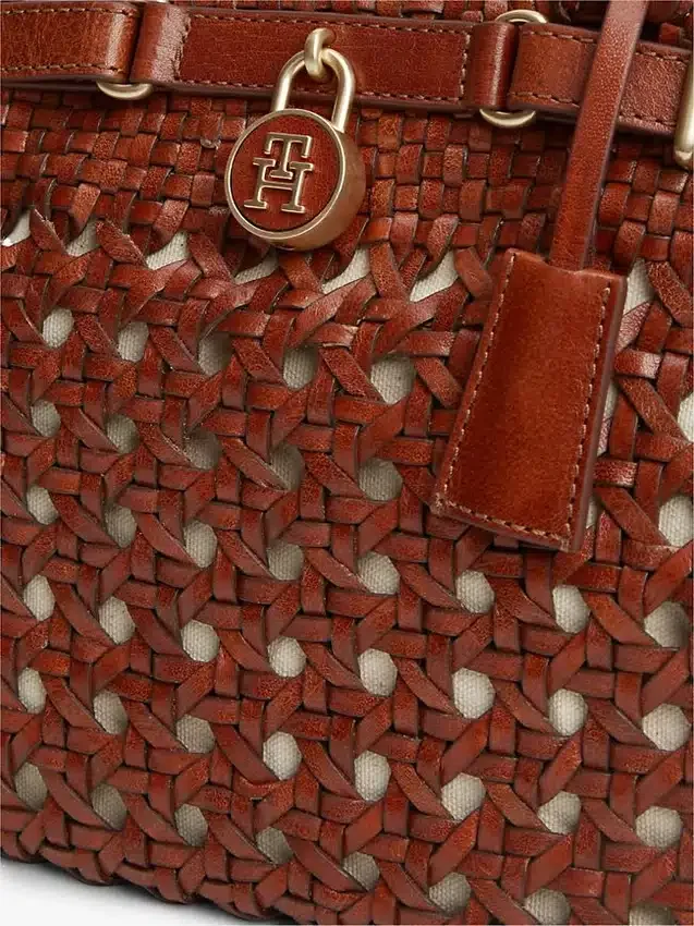 Bolso mini tote de cuero trenzado Bolso mini tote de cuero trenzado