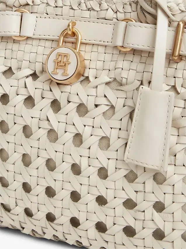 Bolso mini tote de cuero trenzado Bolso mini tote de cuero trenzado