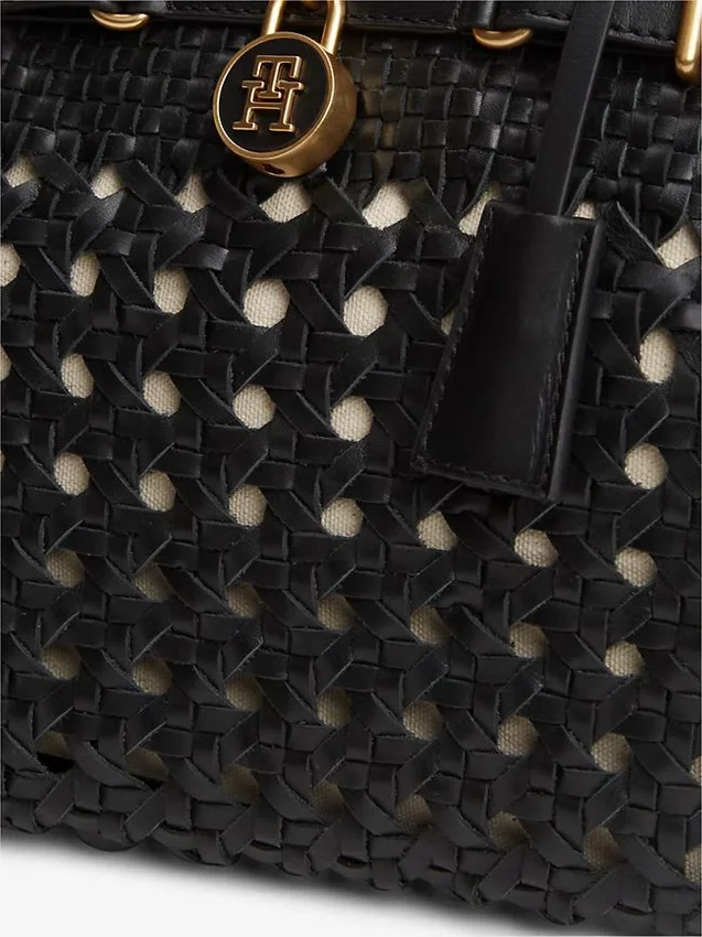 Bolso mini tote de cuero trenzado Bolso mini tote de cuero trenzado