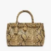 Bolso mini tote de piel con relieve de serpiente Bolso mini tote de piel con relieve de serpiente
