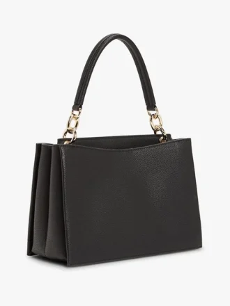 Bolso satchel mediano con cierre monograma
