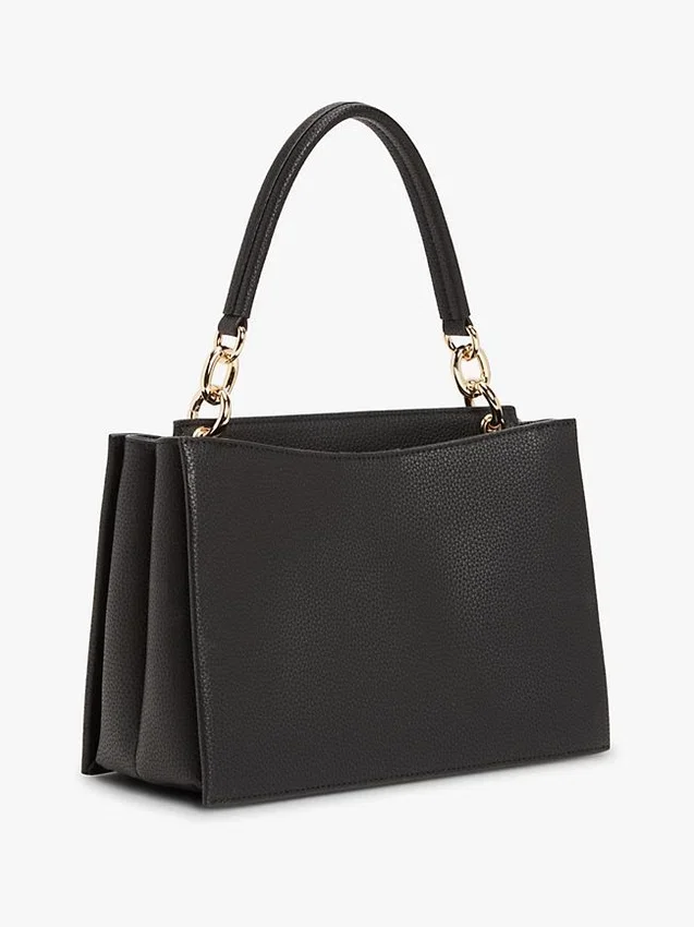 Bolso satchel mediano con cierre monograma Bolso satchel mediano con cierre monograma