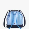 Bolso tipo cubo de lona a rayas para niña