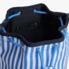 Bolso tipo cubo de lona a rayas para niña