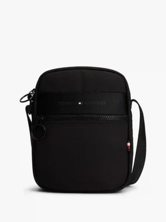 Bolso tipo reporterito con el logotipo de Tommy
