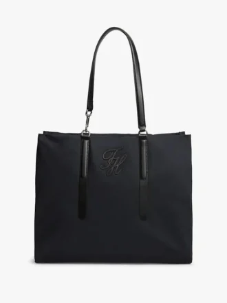 Bolso tote con monograma en letra cursiva repelente al agua