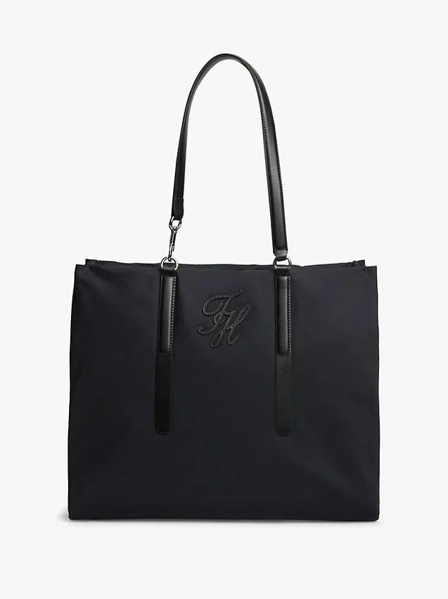 Bolso tote con monograma en letra cursiva repelente al agua Bolso tote con monograma en letra cursiva repelente al agua