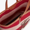 Bolso tote de ganchillo con rayas náuticas Bolso tote de ganchillo con rayas náuticas
