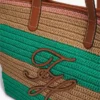 Bolso tote de ganchillo con rayas náuticas