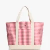 Bolso tote de lona a cuadros Bolso tote de lona a cuadros