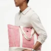 Bolso tote de lona a cuadros Bolso tote de lona a cuadros