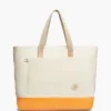 Bolso tote de lona con bloques de color