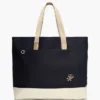 Bolso tote de lona con bloques de color Bolso tote de lona con bloques de color