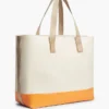 Bolso tote de lona con bloques de color