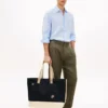 Bolso tote de lona con bloques de color Bolso tote de lona con bloques de color