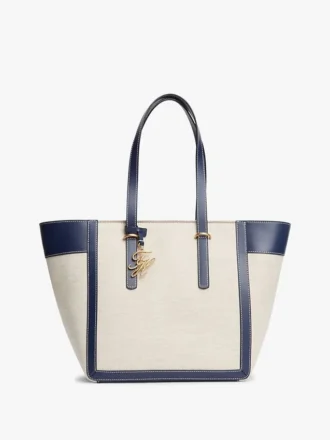 Bolso tote de lona con monograma Script