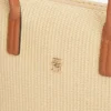 Bolso tote de rafia con logotipo monograma Bolso tote de rafia con logotipo monograma