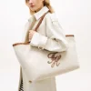 Bolso tote maxi de lino con monograma Bolso tote maxi de lino con monograma
