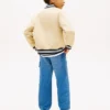 Bomber de sarga peached para niño