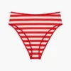 Braguita de bikini de talle alto con rayas