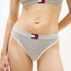 Braguitas de bikini de algodón elástico acanalado