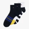 Calcetines de caña media con mezcla de rayas, paquete de 3