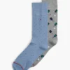 Calcetines de pantalón con estampado de lunares y pickleball, paquete de 2