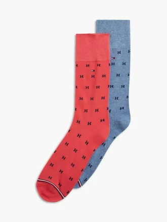 Calcetines de pantalón con logotipo H, paquete de 2
