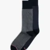 Calcetines de piqué en contraste, paquete de 2