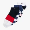 Calcetines deportivos de tobillo con mezcla de rayas, paquete de 3