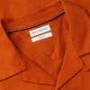 Camisa camp de algodón y lino de corte regular