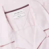 Camisa camp de algodón y lino de corte regular