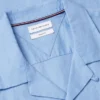 Camisa camp de algodón y lino de corte regular