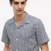 Camisa camp de corte regular con estampado solar