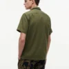 Camisa camp de corte regular en mezcla de lino