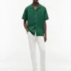 Camisa campestre de corte clásico con estampado de cuadros de ventana