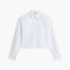 Camisa corta de popelín con adornos Camisa corta de popelín con adornos