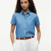 Camisa de cambray con mangas abullonadas