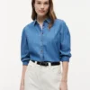 Camisa de cambray con mangas abullonadas