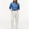 Camisa de cambray con mangas abullonadas