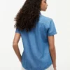 Camisa de cambray con mangas abullonadas