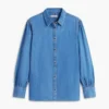 Camisa de cambray con mangas abullonadas