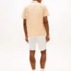 Camisa de campamento a rayas con tacto de papel Camisa de campamento a rayas con tacto de papel