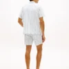 Camisa de campamento a rayas de corte regular