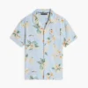 Camisa de campamento con estampado floral para niño