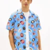 Camisa de campamento de popelín estampada de Tommy Jeans